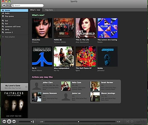 spotify mac os x